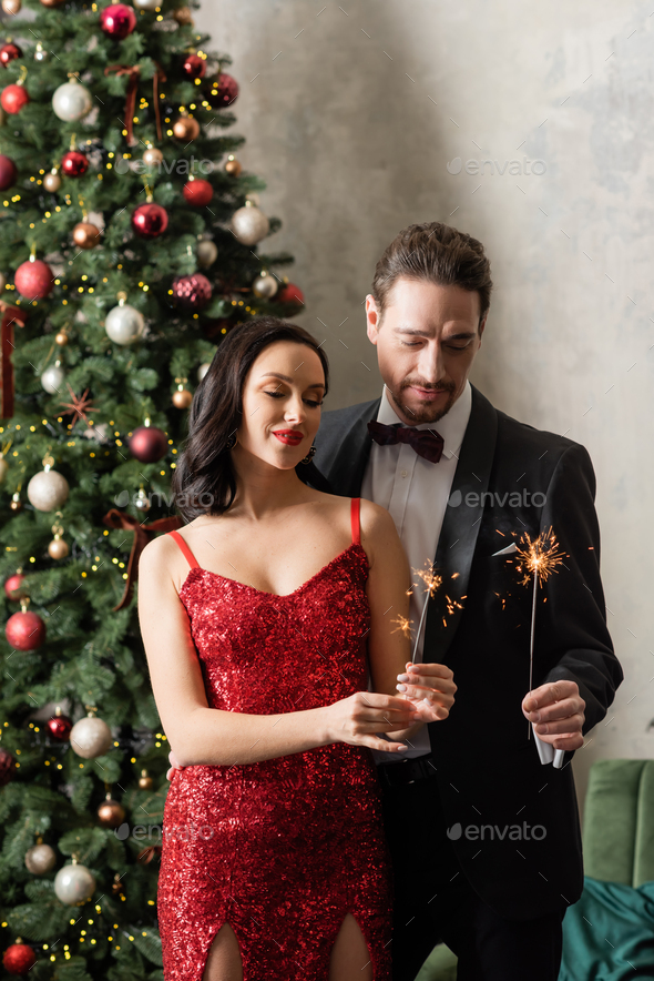 Beautiful Couple Festive Closes Stands Poses Stock Photo 1027683562 |  Shutterstock