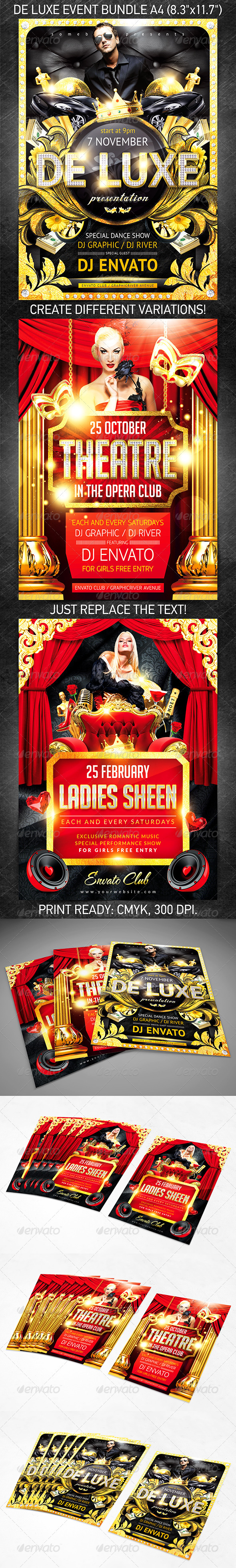 De Luxe Event Poster/Flyer Bundle - Events Flyers