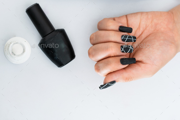 Tried painting my nails black, but they look a bit weird : r/Nails