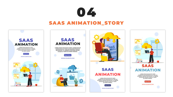 Saas Character 2D Design Instagram Story