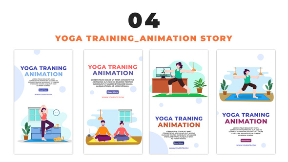 Flat Design Avatar Yoga Training Instagram Story