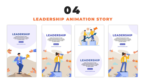 Leadership Management 2D Vector Cartoon Instagram Story
