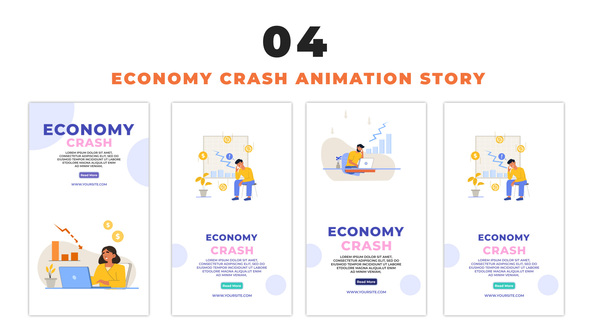Economic Crash Vector Avatar Instagram Story