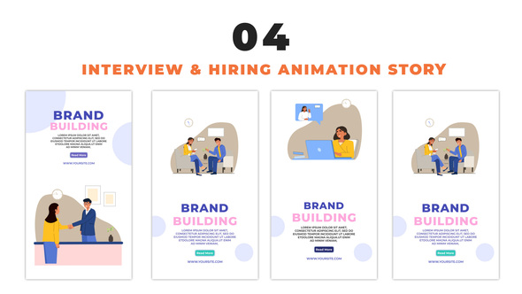 Flat Vector Interview and Hiring Instagram Story