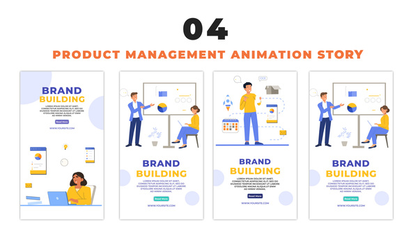 Flat Design Avatar Product Management Team Instagram Story