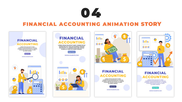 Flat Design Character Financial Accounting Instagram Story