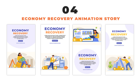 Cartoon Avatar Economical Recovery Instagram Story