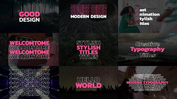 Typography Titles | AE Titles template preview