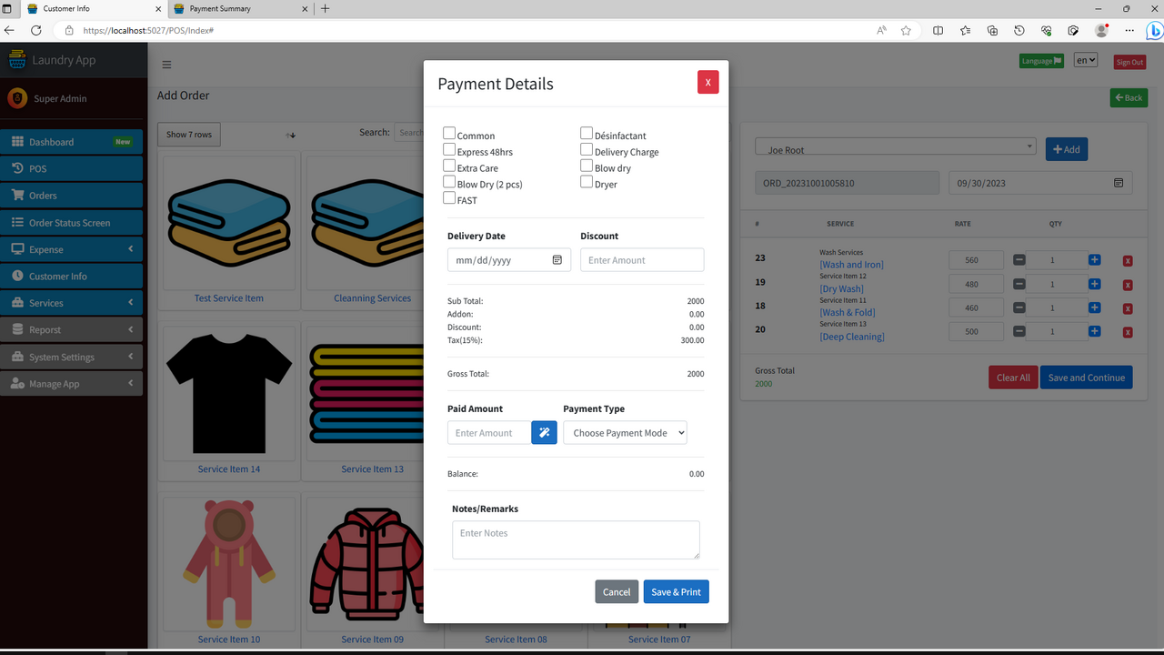 Laundry Box POS and Order Management System by shaheddev CodeCanyon