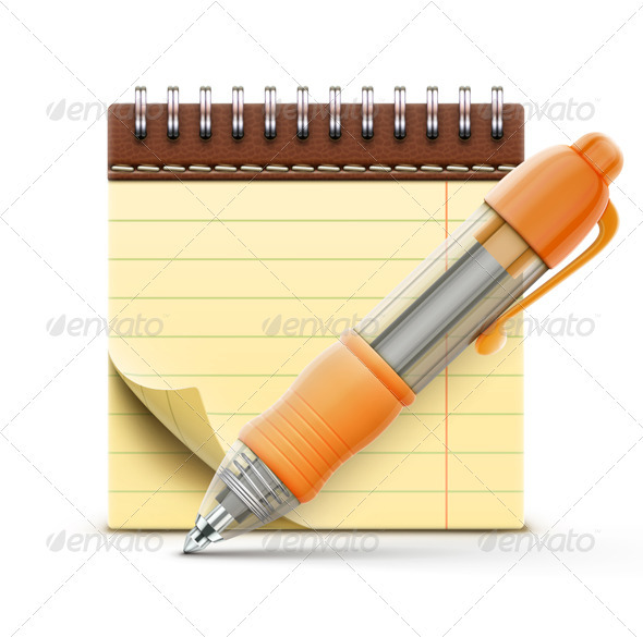 coil bound notebook - Objects Vectors