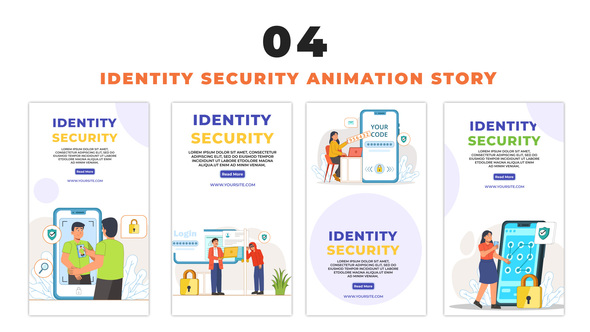 Flat Character Design Identity Security Instagram Story
