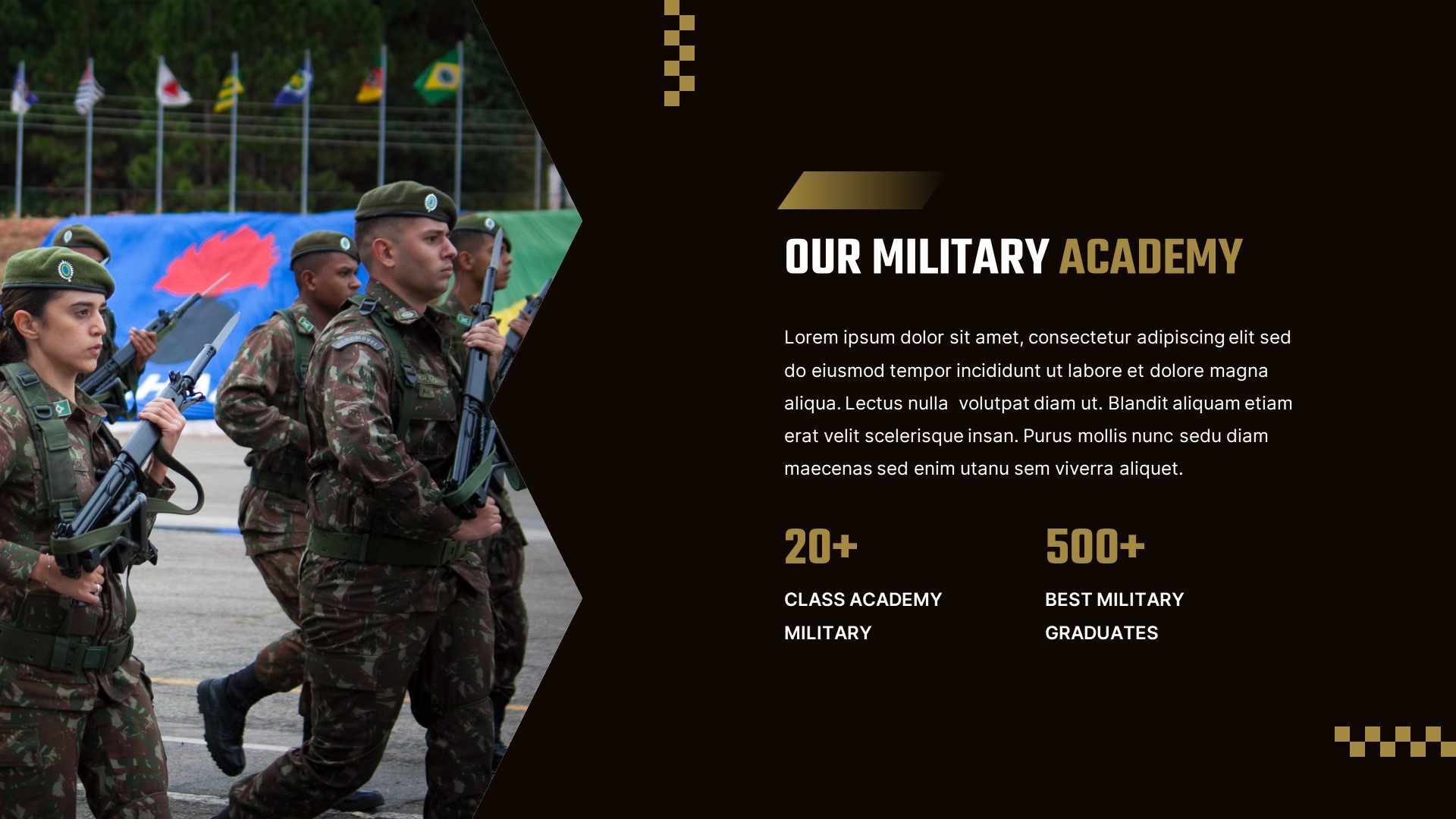 Deltaforce - Military Academy PowerPoint Template, Presentation Templates