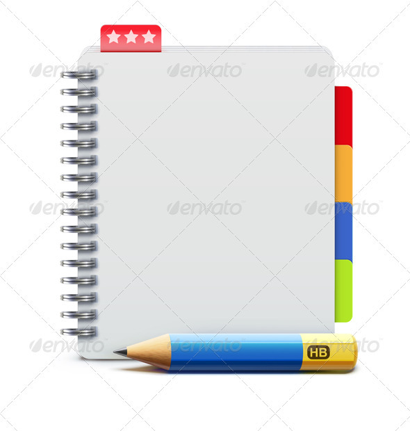 spiral notebook - Objects Vectors