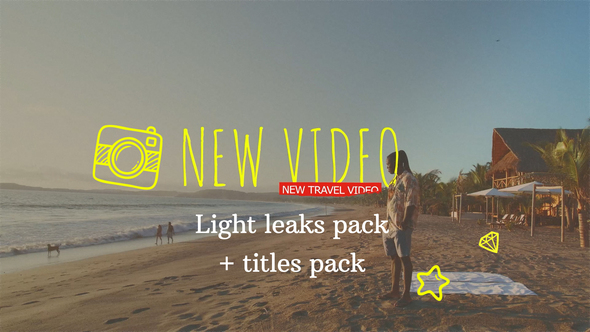 32 Light Leaks and titles pack