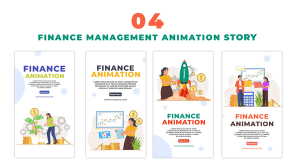 Financial Management Vector Character Instagram Story