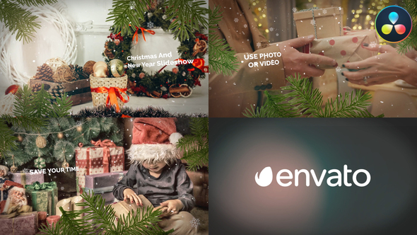 Christmas And New Year Slideshow for DaVinci Resolve