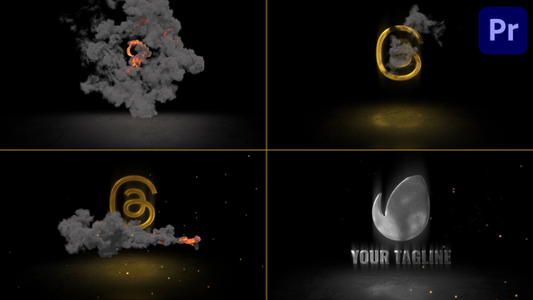 Fire and Smoke Logo Reveal | Premiere Pro MOGRT
