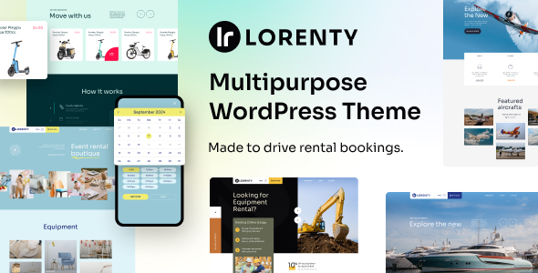 Equipment Rental WordPress Theme – Lorenty