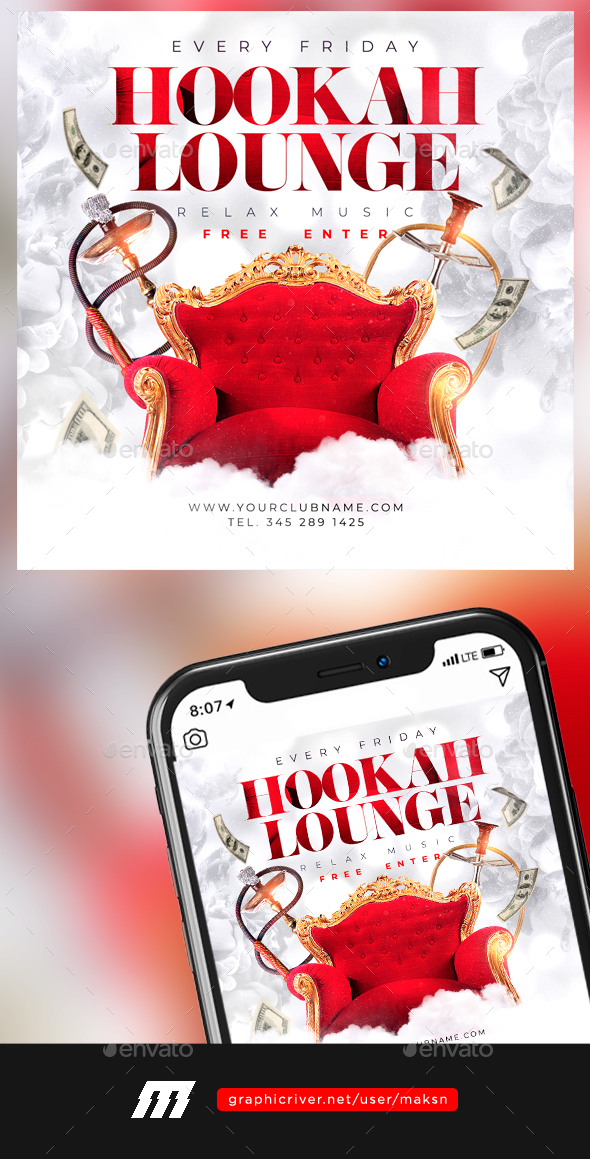 Hookah Lounge Flyer