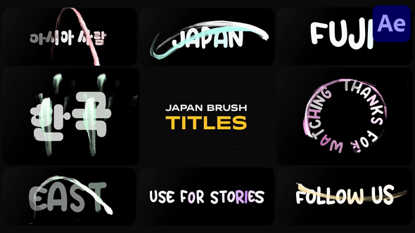 Japan Brush Titles for After Effects