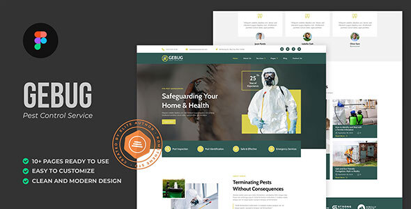 Gebug - Pest Control Service Figma Template