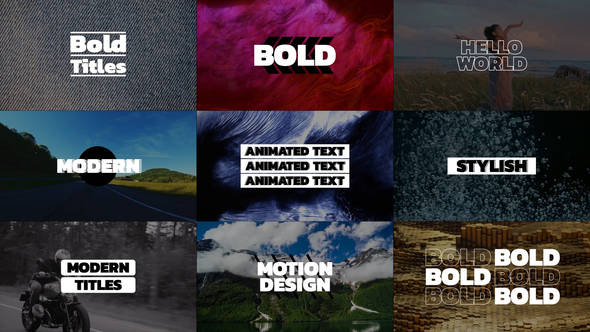 Bold Titles | AE Titles template preview