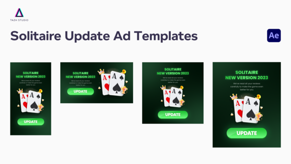 Mobile Ads Templates: Solitaire New Version Update 2023