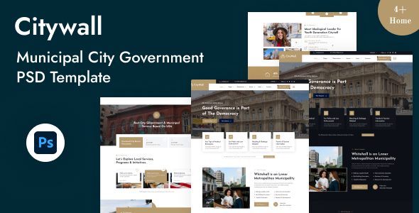 Citywall-Municipal City Government PSD Template