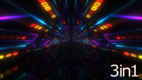 Techno Neon Ray Tracing Tunnel Pack