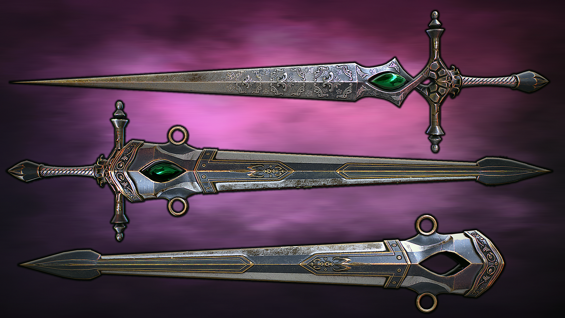 Fantasy sword model - TurboSquid 1457836