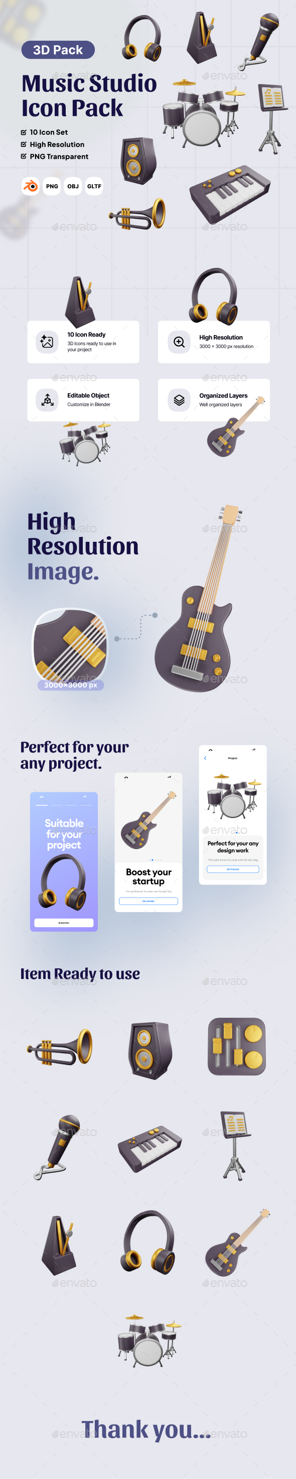 [DOWNLOAD]Music Studio 3D Icon Pack