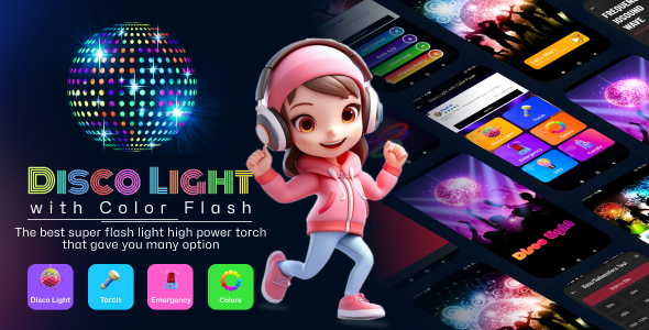 Disco Light with Color Flash - Disco Flash Light - Admob - Android App
