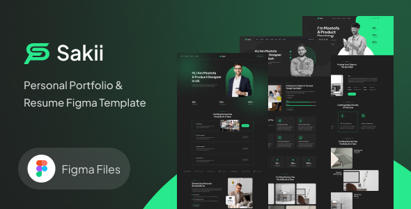 Sakii - Personal Portfolio & Resume Figma Template