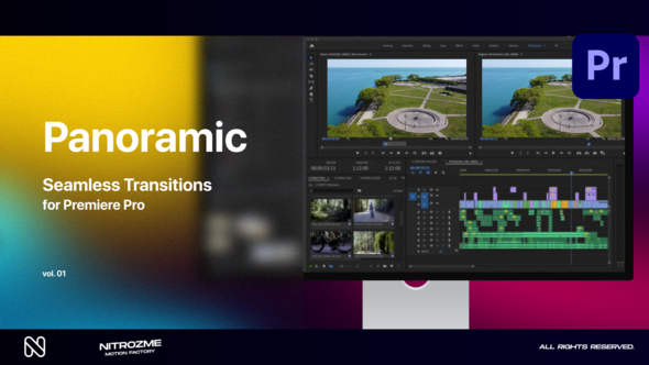 Panoramic Seamless Transitions Vol. 01 for Premiere Pro