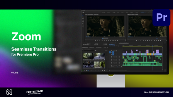 Zoom Seamless Transitions Vol. 02 for Premiere Pro