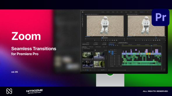 Zoom Seamless Transitions Vol. 05 for Premiere Pro
