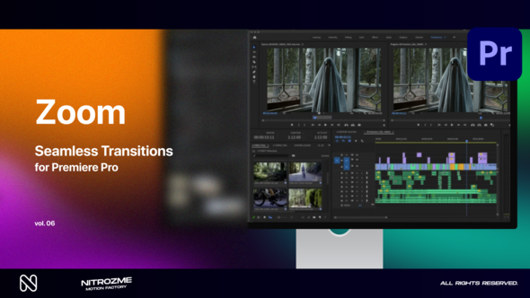 Zoom Seamless Transitions Vol. 06 for Premiere Pro