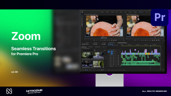 Zoom Seamless Transitions Vol. 08 for Premiere Pro