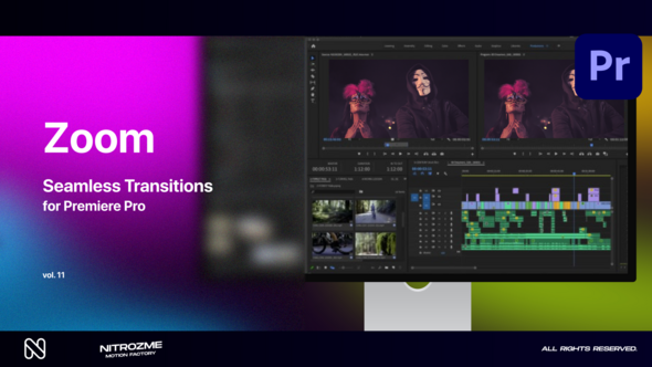 Zoom Seamless Transitions Vol. 11 for Premiere Pro