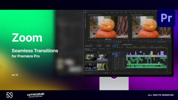 Zoom Seamless Transitions Vol. 13 for Premiere Pro