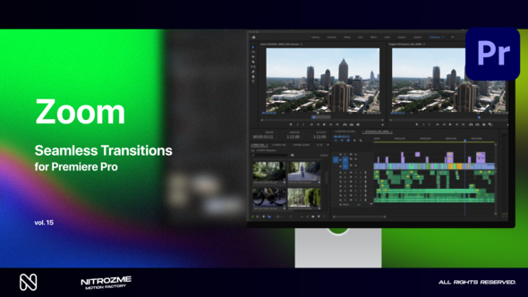 Zoom Seamless Transitions Vol. 15 for Premiere Pro