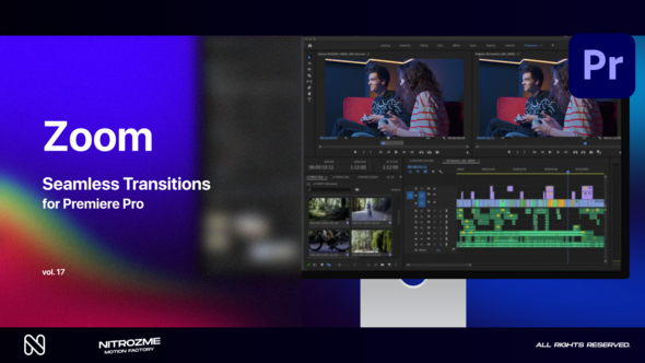 Zoom Seamless Transitions Vol. 17 for Premiere Pro