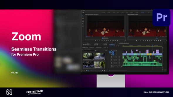 Zoom Seamless Transitions Vol. 18 for Premiere Pro