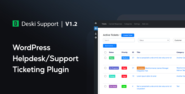 [DOWNLOAD]Deski Support - WordPress HelpDesk & Support Ticketing Plugin