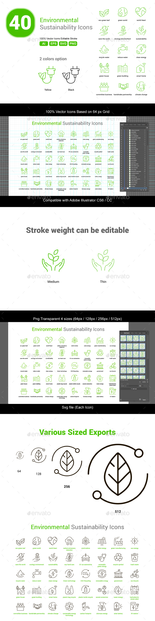 Environmental Sustainability Icons