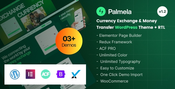 Palmela – Currency Exchange & Money Transfer WordPress Theme