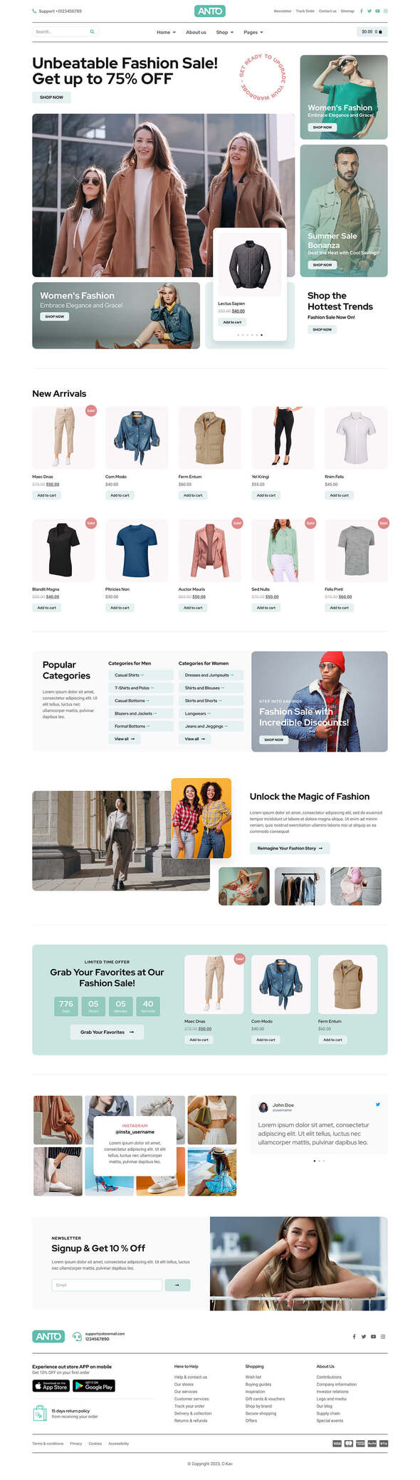 Anto - E-Commerce Elementor Pro Template Kit by C-Kav | ThemeForest