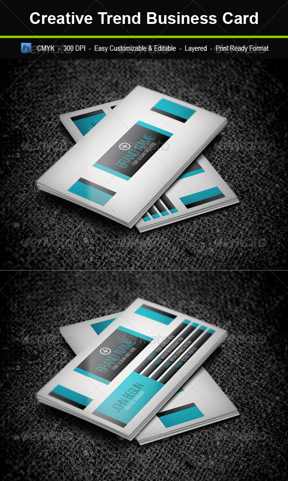 Creative Trend Business Card - Business Cards Print Templates