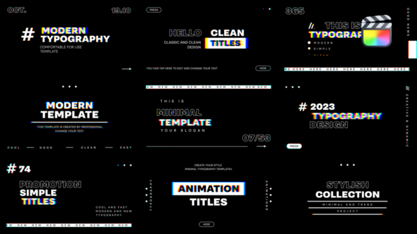 RGB and Clean Typography Titles \ FCPX