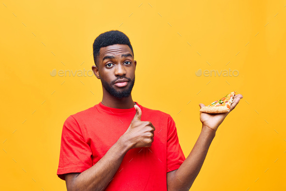 man guy smile delivery food lifestyle pizza food weight fast black happy background